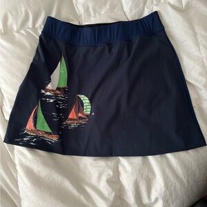 Tuckernuck Navy Skirt Skort with  Sailboat Design